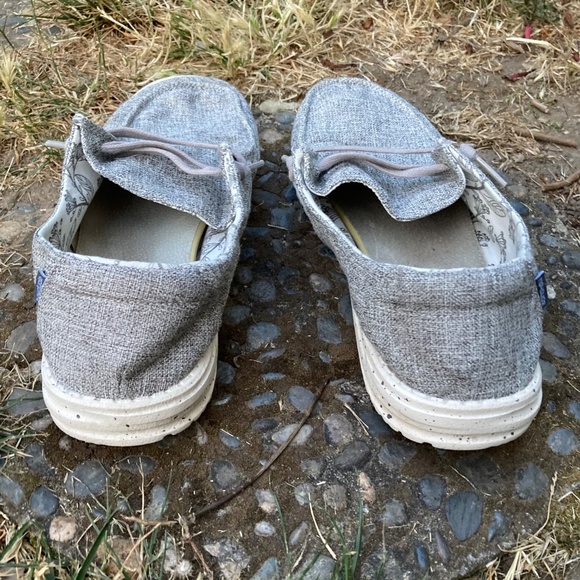HEY DUDE Wendy Linen (Iron) Grey Womens Shoes- Size 10 - Picture 7 of 10